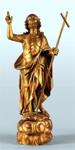 "Risen Christ" Golden wooden sculpture